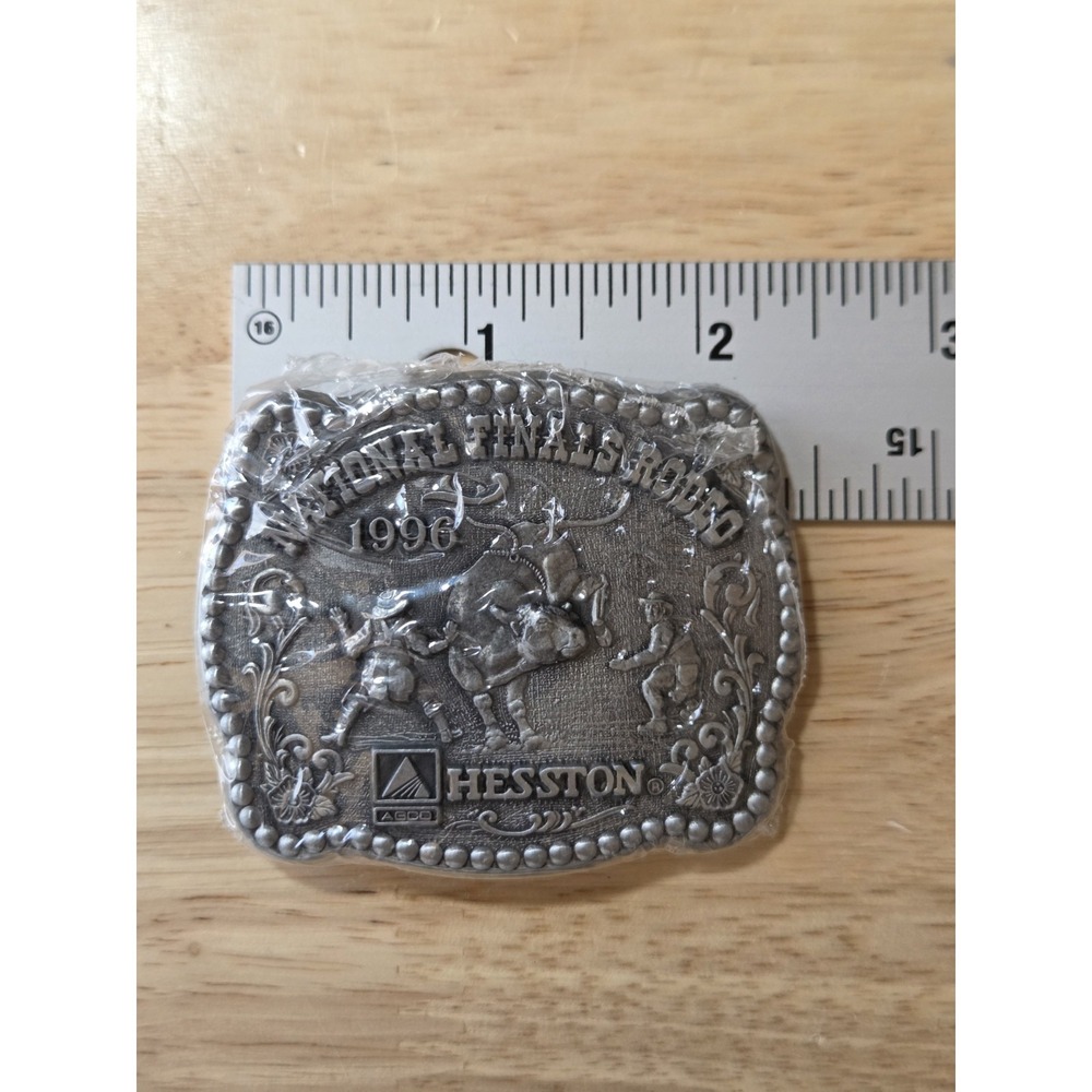 1996 Hesston NFR National Finals Rodeo Limited Miniature Collector Belt Buckle